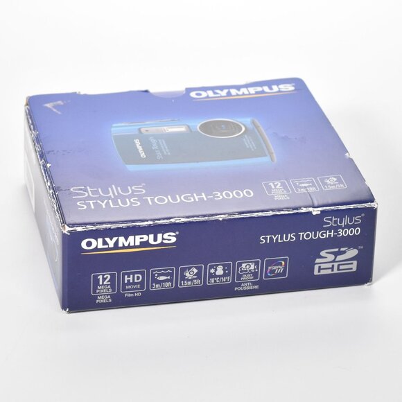 Olympus Stylus Tough 3000 Digital Camera 12.0MP 3.6x Opt Zoom HD Video 32GB SD - Picture 16 of 16